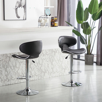 Tabourets de bar modernes et contemporains en cuir PU avec structure en fer, design papillon, chaise haute pour salle à manger, bar à domicile, salon, hôtel