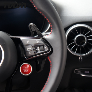 Volant en cuir pleine fleur avec boutons de démarrage/arrêt pour <span class=keywords><strong>Audi</strong></span> R8 <span class=keywords><strong>TT</strong></span> TTS 2018 2019 <span class=keywords><strong>2021</strong></span> - Product Image 5