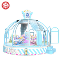 Manège intérieur/extérieur pour centre commercial, parc d'attractions, manège pour enfants, mini-carrousel avec chevaux et climatisation
