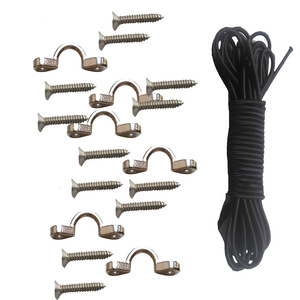 Hhp Anchor Metal C Type <b>Hook</b> Screw Set 6 Pcs With 2M Elastic Rope For <b>Boat</b> Retrofit Upgrade - Product Image 5