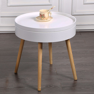 <span class=keywords><strong>Table</strong></span> <span class=keywords><strong>de</strong></span> <span class=keywords><strong>Chevet</strong></span> Nordique Simple Tendance avec Rangement, Petite <span class=keywords><strong>Table</strong></span> d'Appoint/Café – Offre Spéciale - Product Image 5