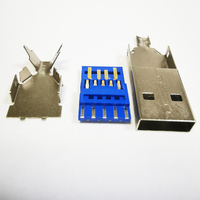 Conectores Usb Mini, conector hembra Micro usb 3,0, 9 pines, tipo de ángulo