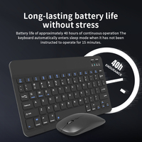 Set Keyboard dan Mouse Mini Bluetooth Ultra Tipis Berkualitas Tinggi yang Dapat Diisi Ulang untuk iPad Air Pro Samsung Tablet PC