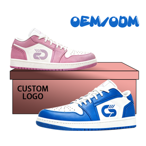 Custom Logo Leather Lace Up Sneakers Low Top Walking <b>Shoes</b> Breathable Mesh Lining Rubber Sole OEM ODM - Product Image 3