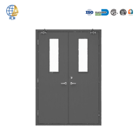 Porte coupe-feu en acier KaiYu avec moustiquaire en acier inoxydable pour sortie de secours dans les écoles, les hôpitaux et les bureaux