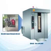 Four à convection rotatif en acier inoxydable, four industriel pour boulangerie, four rotatif pour usine alimentaire et ligne de production de boulangerie