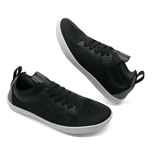 <span class=keywords><strong>Scarpe</strong></span> Minimaliste a Punta Larga in Tessuto Fly Knitted Conduttivo con Lacci per Camminata a Piedi Nudi - Product Image 6