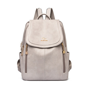 Mochila al por Mayor de Fábrica, Bolso de Mano de Cuero PU de Alta Calidad, Diseño Simple, Bolsos de Hombro para Mujer - Product Image 5