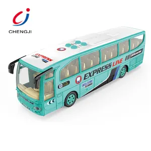 Battery operated poetry sound musical plastic scale model learning play kids toy bus