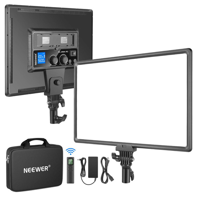 Neewe LED Video Light 45W 3200K-5600K CRI 97+ Bi-Color 18" Soft Light Panel for Photography YouTube Live Stream Zoom Meeting