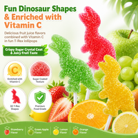 Bonbons gélifiés à la saveur de fruits en forme de dinosaures, friandises sucrées pour enfants, emballés en boîte