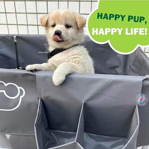 อ่างอาบน้ำพกพาสำหรับสุนัขแบบพิเศษ  พร้อมขาตั้งยกสูง  สถานีอาบน้ำสุนัขแบบพกพาสำหรับใช้ในบ้าน พร้อมราวแขวนผ้าขนหนูและที่เก็บของ - Product Image 6