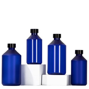 Flacon d'hydrolat 500ml PET vert givré à épaule inclinée pour lotion hydratante, soin de la peau, gel douche, recharge - Product Image 1