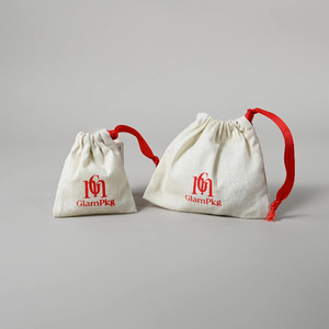 Glampkg Custom with Screen Print Logo OEM High Grade Jewelry Garment Shoes Gift Linen <b>Dust</b> <b>Bag</b> Drawstring <b>Bag</b> - Product Image 4