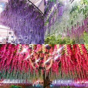 Fiori Artificiali di <span class=keywords><strong>Glicine</strong></span> Pendenti <span class=keywords><strong>per</strong></span> Decorazione, Vendita all'Ingrosso 2026 - Product Image 3