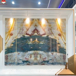 Cuarzo de Lujo Book Match Cosmic Magma Gold, Piedra Moderna Exótica de Primera Calidad, para Interiores, Villas, Hoteles, Baños y Cocinas, Pulido, en Losa Grande - Product Image 5