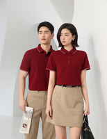 Kaos Polo Kerah Kecil Jacquard Garis Vertikal Pinggiran Tipis Logo Kustom Kaos Iklan Kaos Budaya Seragam Kelompok Pakaian Kerja