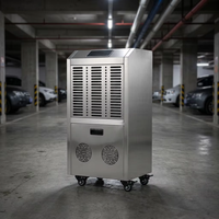Deshumidificador Comercial de 158L con Control Digital, Secador de Aire, Absorbedor de Humedad de Alta Resistencia para Sótanos, Almacenes y Oficinas