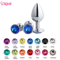 Tapón Anal de Acero Inoxidable con Joya, Juguetes Sexuales Anales Baratos, Dilatador, Tapón Anal de Metal de Varios Tamaños, Venta al por Mayor de Fábrica Sexbay