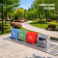 Conteneur en acier à levage hydraulique pour système de collecte des déchets souterrains des communautés résidentielles