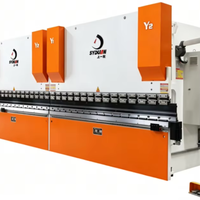 Mesin Tekuk Plat Logam Presisi Tinggi CNC 8000KN Elektro Hidrolik Sistem Penghubung Ganda