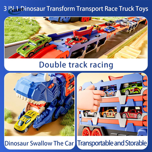 I bambini si trasformano in giocattoli per bambini con camion di dinosauri con 12 auto ultimano le auto da <span class=keywords><strong>Garage</strong></span> - Product Image 5