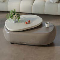 Table basse ovale rotative avec deux tiroirs |   Table de salon moderne de designer, vente en gros d'usine