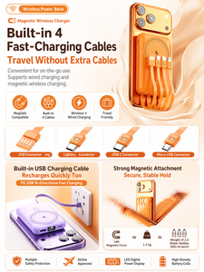 <span class=keywords><strong>Cargador</strong></span> Portátil Magnético Inalámbrico Mini Personalizado HYTO OEM de 15W con Soporte, Batería Externa de Carga Rápida PD de 22.5W y 10000mAh - Product Image 3