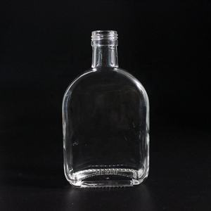 Haute Qualité Plat Vide 330ml Whisky Vodka Gin Rhum Tequila Bouteilles De Qualité Alimentaire Flacon Vin Jus <span class=keywords><strong>Alcool</strong></span> Boisson Bouteille En Verre - Product Image 2
