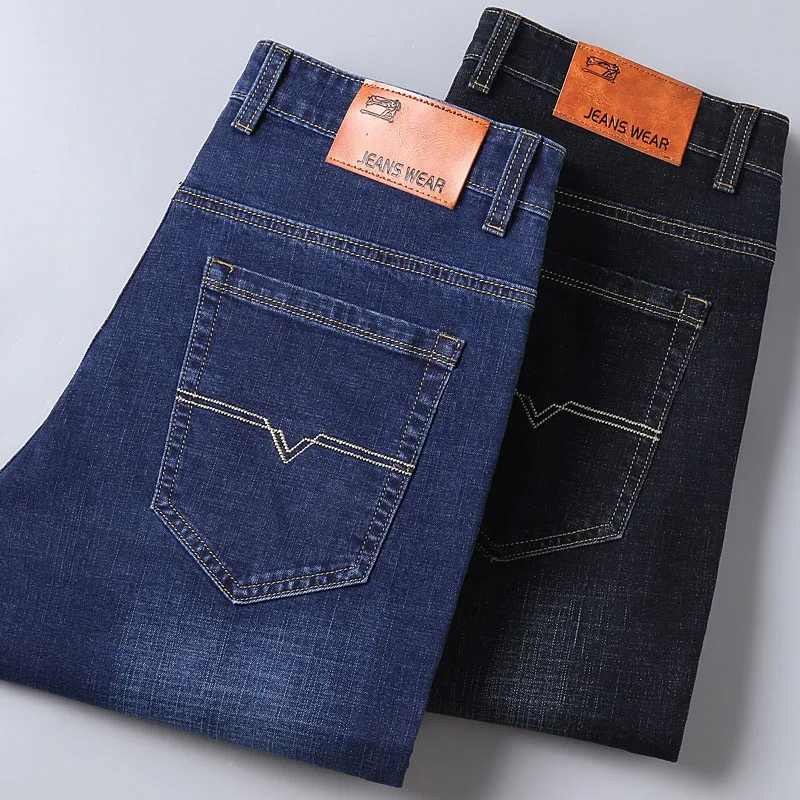 Jeans classiques personnalisés pour hommes, pantalons skinny coupe ajustée pour hommes Mode de grande taille prêt à expédier Vente en gros