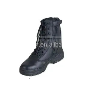 Botas de couro preto de alta qualidade WTP70-1114