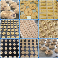 Machine automatique de fabrication de biscuits à la pêche 100-1000 kg/h, mouleuse rotative, machine de formage de biscuits chinois, moule personnalisable