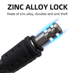 Nhiệm Vụ Nặng Nề 130dB Báo Động Khóa Cho Xe Đạp Chống Trộm Rung Cảnh Báo Với Rustproof Kẽm Hợp Kim Chuỗi Key Mở Khóa Cách - Product Image 6