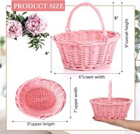 Panier de pique-nique nautique écologique en osier YULIN JIAFU avec poignée, panier cadeau ovale en saule tressé pour mariages, bébés, personnalisable