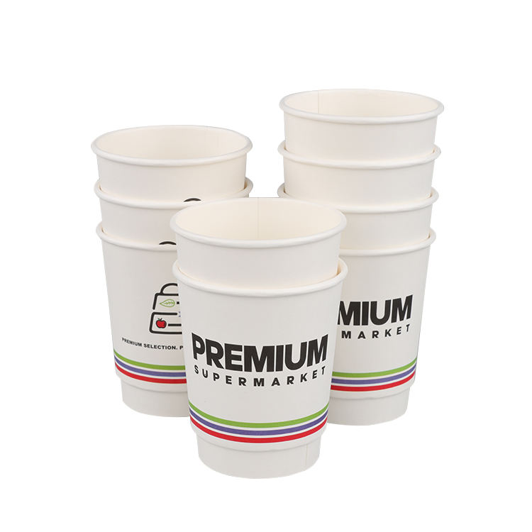 Customized Print Logo Eco Friendly Drinks Cups Paper Food Beverage Packaging