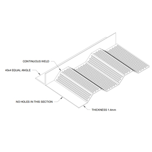 316 נירוסטה גיליון מחורר מכופף - Product Image 1