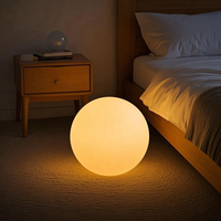 Lampe de sol sphérique LED rechargeable par USB avec télécommande, 16 couleurs, intensité réglable, lampe d'ambiance lumineuse pour intérieur, IP65