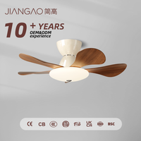 Ventilateur de plafond avec lumière LED 20W, pales en noyer, 3 options de couleur, silencieux, pour chambre, entrée, décoration intérieure - Offre Spéciale