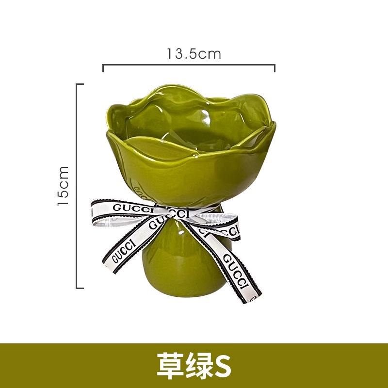 Bouquet [grass green] small free ribbon