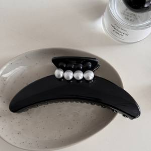 金玲批发大号珍珠发夹醋酸女发饰套装 - Product Image 6