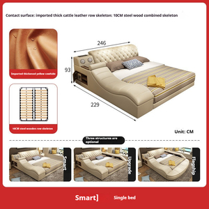 Multifunctionele <span class=keywords><strong>Massage</strong></span> Extra Groot Intelligent Tweepersoonsbed Met Opslagmassagefunctie Met Luidspreker Usb - Product Image 5