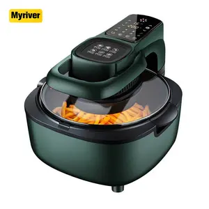 Myriver Pink Color Air Fryer With Rapid Air Technology For Healthy Cooking Baking And Grilling Plastic
