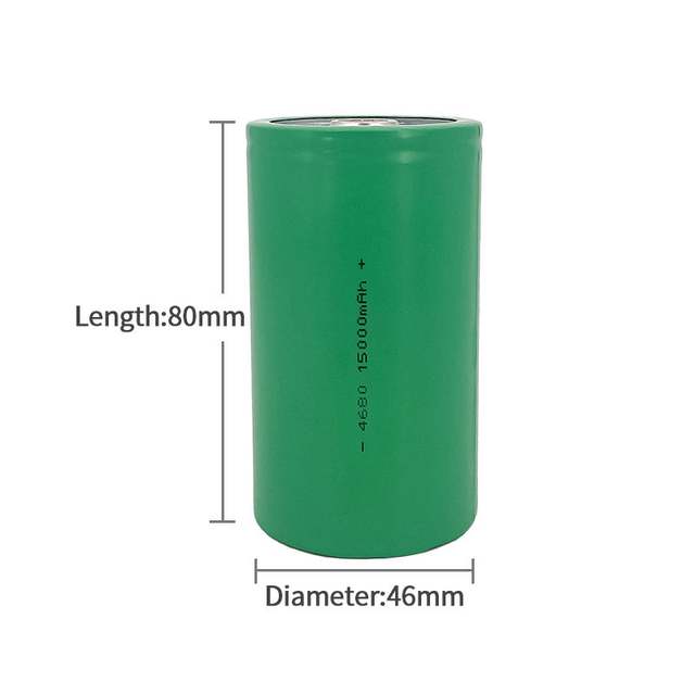 Grade a INR4680 3.6V 15000mAh Rechargeable Li Ion Cylindrical Battery Cell for E Vehicle & Solar Storage