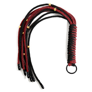 BDSM látigos negros y rojos juguete sexual pareja herramientas divertidas privadas para mujeres parejas coqueteo esclavo exótico SM látigo - Product Image 4