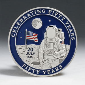 Pin de esmalte satelital personalizado | Pin de solapa de metal de exploración espacial OEM - Product Image 1