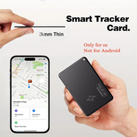 Carte de suivi GPS MFi pour portefeuille, carte de suivi AirTag avec batterie rechargeable, étanche IP68, en plastique, pour enfants, compatible Find My par Apple