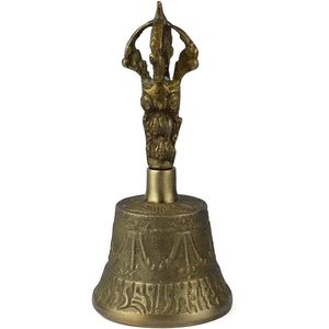 Brass Tibetan Buddhist Meditation Bell Dorje Set Home Decor Made Traditional Tibetan Formula 7 Metals Vastu/Feng Shui Compliant - Product Image 3