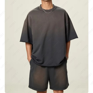 เสื้อยืดคอกลมแขนยาวขนาดใหญ่พิเศษสำหรับผู้ชายเสื้อแนวสตรีทโชว์ไหล่ทรงหลวมขนาดพลัสไซส์ออกแบบได้ตามต้องการ - Product Image 1