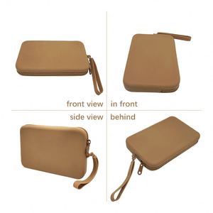 Silicone <b>Wallet</b> Custom Logo Unisex Fashion Waterproof Portable <b>Long</b> Travel Zipper Makeup Bag - Product Image 3
