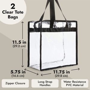 Bolsas Transparentes de PVC Aprobadas para Estadios, Ideales para Eventos Deportivos Escolares, Conciertos, con Cremalleras y Asas - Product Image 6